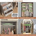 thumbnail image 3 of Homieasy 14.8'' - 48'' W Closet System with Drawers and Hanging Rods(Cut to Fit), Gray, 3 of 7