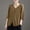Brown, variant on CaComMARK PI 3/4 Sleeve Deep V Neck Button Down Shirts for Women Summer Plus Size Flowy Solid Dressy Casual Blouses White