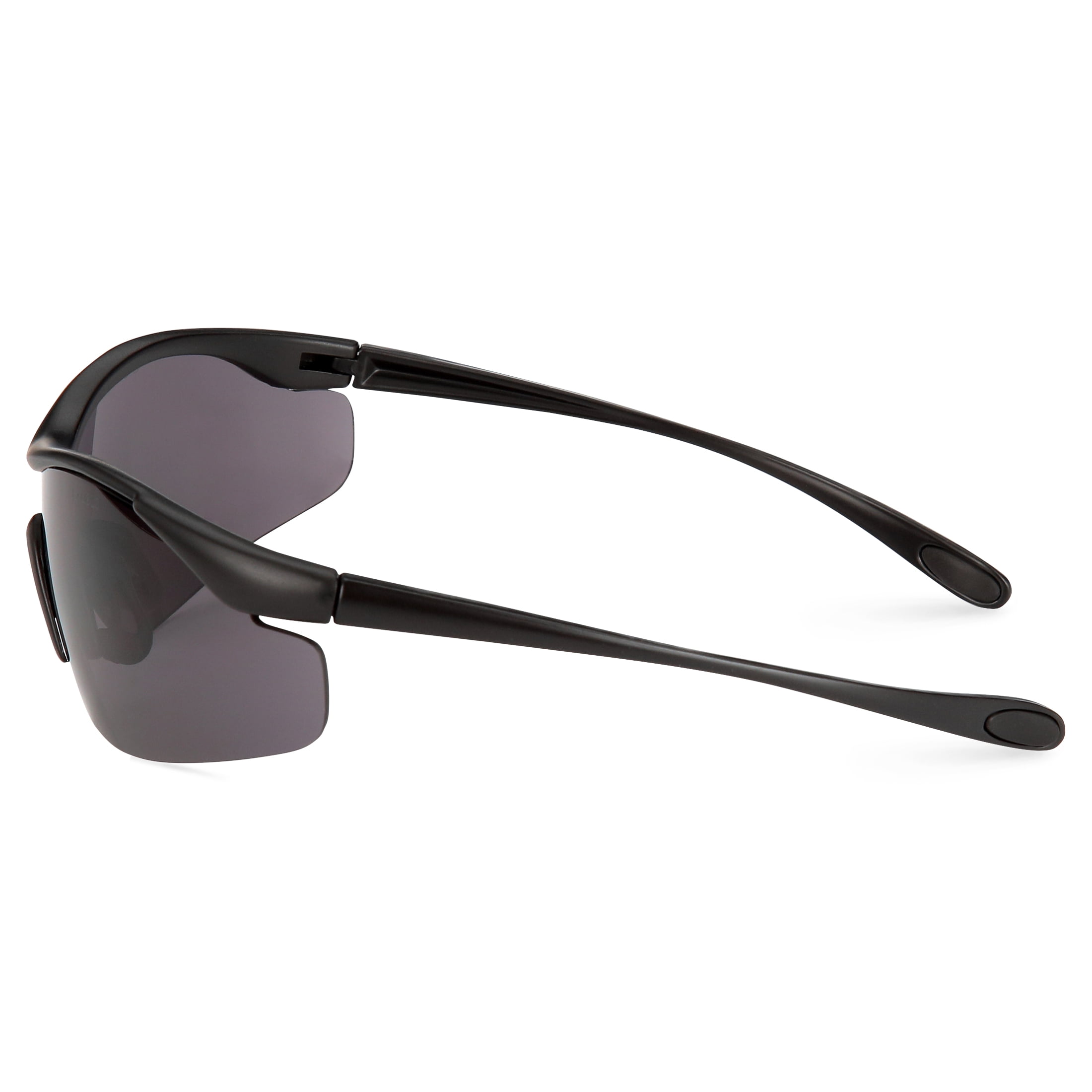 Safety Vu Half Rimless Safety Glasses Protective Eyewear with Smoke/Gray PC Lens