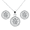 White Gold, variant on Cate & Chloe Ariel 18k Yellow Gold Plated Halo Jewelry Set with Simulated Diamonds Gift for Women