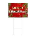 thumbnail image 1 of Merry Christmas (18" x 24") Yard Sign, Includes Metal Step Stake, 1 of 6