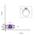thumbnail image 4 of ANGARA Natural Cushion 3.1 ct Amethyst Celtic Knot Cocktail Ring in 14K White Gold for Women (Size-9mm) | February Birthstone, Birthday, Anniversary, Jewelry Gift for Women | Natural Amethyst Ring, 4 of 8