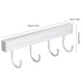 thumbnail image 3 of Estante de pared de aluminio con 4 ganchos, multiusos, sombrero, ropa, abrigo, toalla, bata, 3 of 8