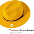 thumbnail image 2 of SURJDE Women Belt Buckle Fedora Hat, 2 of 6