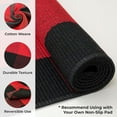thumbnail image 2 of HearthHarmony Buffalo Plaid Rug 2x3 Ft Red and Black Small Checkered Rug Christmas Halloween Fall Door Mat Woven Cotton Washable Area Rugs Door Mat Outdoor Entrance for Front Porch Entryway, 2 of 16