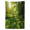 thumbnail image 3 of Ambesonne Landscape Tablecloth Rectangular Table Cover, Summer Park Hamburg, 60"x90", Green, 3 of 4