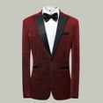 thumbnail image 2 of Qiggri Men's Tuxedo Jacket Slim Fit Shawl Lapel Blazer One Button Suit Jackets for Party Prom Wedding Dinner, 2 of 4