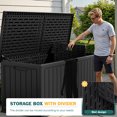 thumbnail image 4 of Vineego 260 Gallon Deck Box, Outdoor Resin Storage Box, with Large Storage Capacity, for Patio, 4 of 7
