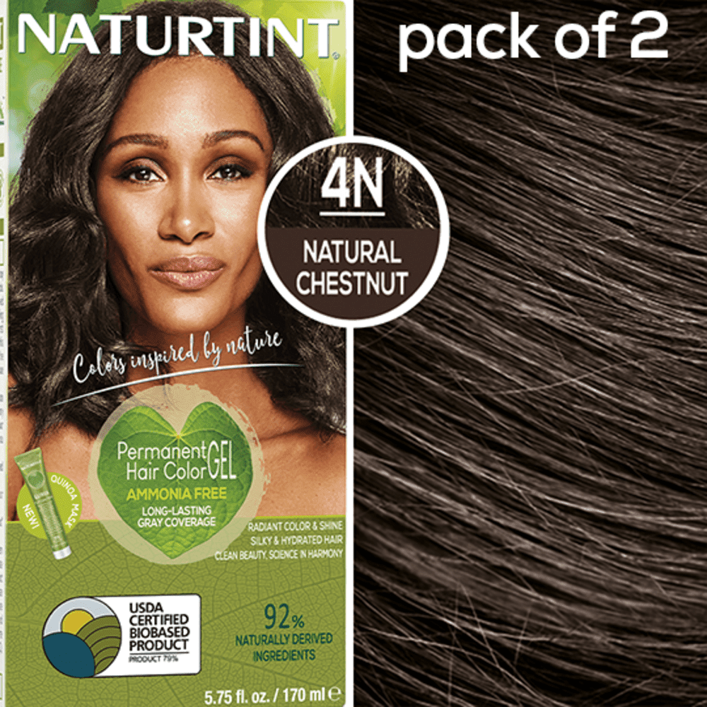 Naturtint Permanent Hair Color 4N Natural Chestnut - Pack of 2 
