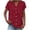 Cute Graphic Tee Tops-Red#2, variant on Womens Tops Plus Size 4x 5x Loose-Fit Cute Party Shirts Free-Style Printed V-Neck Button-Down Cap-Sleeve Short-Sleeve Summer T-Shirts Casual Tee White L