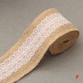 thumbnail image 3 of CAROOTU Rustic Burlap Lace Ribbon Roll for Burlap Decoration Wedding Party Decor Home Embellishment DIY, 3 of 7