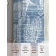 thumbnail image 6 of Blue Coastal Sheer Curtains 72 Inch Long 2 Panels, Nautical Starfish Octopus Coral Summer Light Filtering Rod Pocket Curtains, Sheer Voile Drapes for Living Room Bedroom, 52"x72", 6 of 8