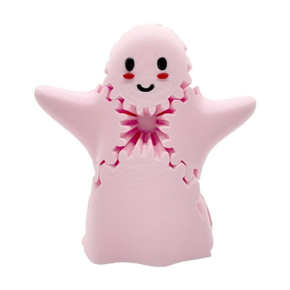 3D Printed Ghost Gear Cube Puzzle Toy Adorable Spooky Design For All Ages Collectible Fun Gift Idea Plastic Color D D