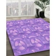 thumbnail image 3 of Ahgly Company Machine Washable Indoor Square Transitional Violet Purple Area Rugs, 8' Square, 3 of 7