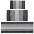 thumbnail image 5 of Striped Bathroom Rug Gradient Bath Mat Non-Slip Door Mats Soft Shaggy Thick Bath Rugs Absorbent machine washable Floor Mats for Bath Room, Toilet, Bedroom, Kitchen，18''x 47''，Gray, 5 of 5