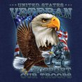 thumbnail image 3 of Tee Hunt United States Veteran Youth T-Shirt Support Our Troops American Eagle Kids, Blue, X-Large, 3 of 5