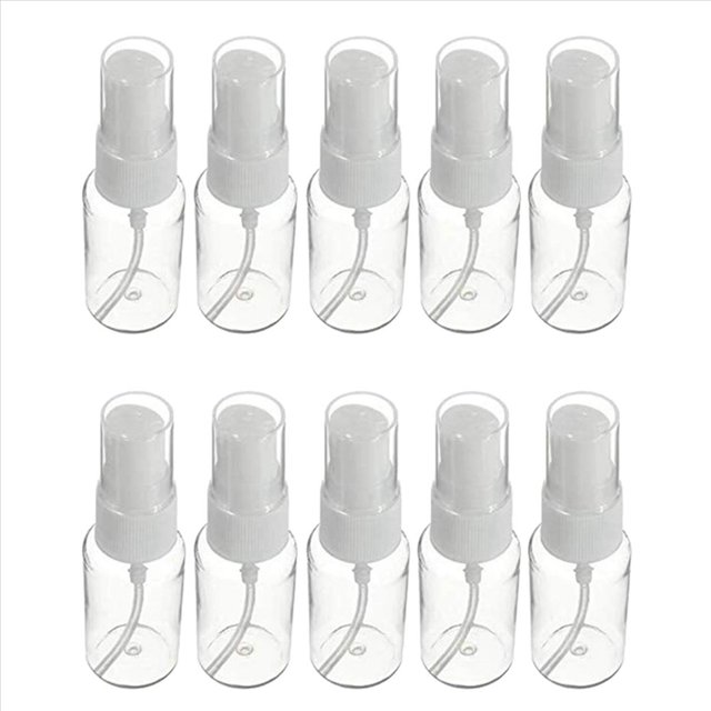 10 Piezas Belleza de PláStico Transparente Perfume Botella de VacíA PequeñA Botella de Viaje con Botella de Fino 20 Ml