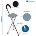 thumbnail image 2 of Baston Plegable con Asiento, Portátil para Viaje | Silla para Paseo Soporta hasta 85 Kg Magnimed OA6911VE, 2 of 5
