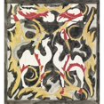 thumbnail image 2 of Carel Adolph Lion Cachet 12x13 Gold Ornate Wood Frame and Double Matted Museum Art Print Titled - Design for a Tile Tableau with Two Camels (1874), 2 of 4