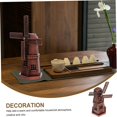 thumbnail image 3 of 3 Sets Windmill Decorative Ornaments Windmill Statue Windmill Shape Decor Rustic Windmill Holland Windmill Decor Windmill Model Windmill Sculpture Bookshelf Desktop Zinc Alloy 3D, 3 of 6