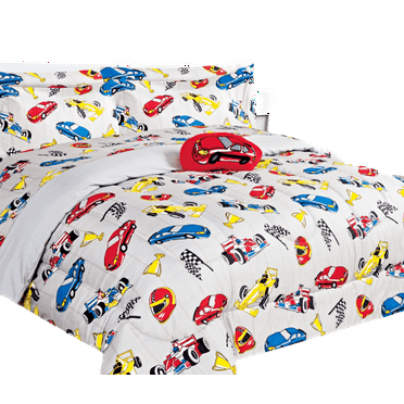 Girls and boys bed in bag complete set in twin size super soft easy wash kids bedding décor comforter , sheet set , pillow toy , pillow sham game player black cartoon