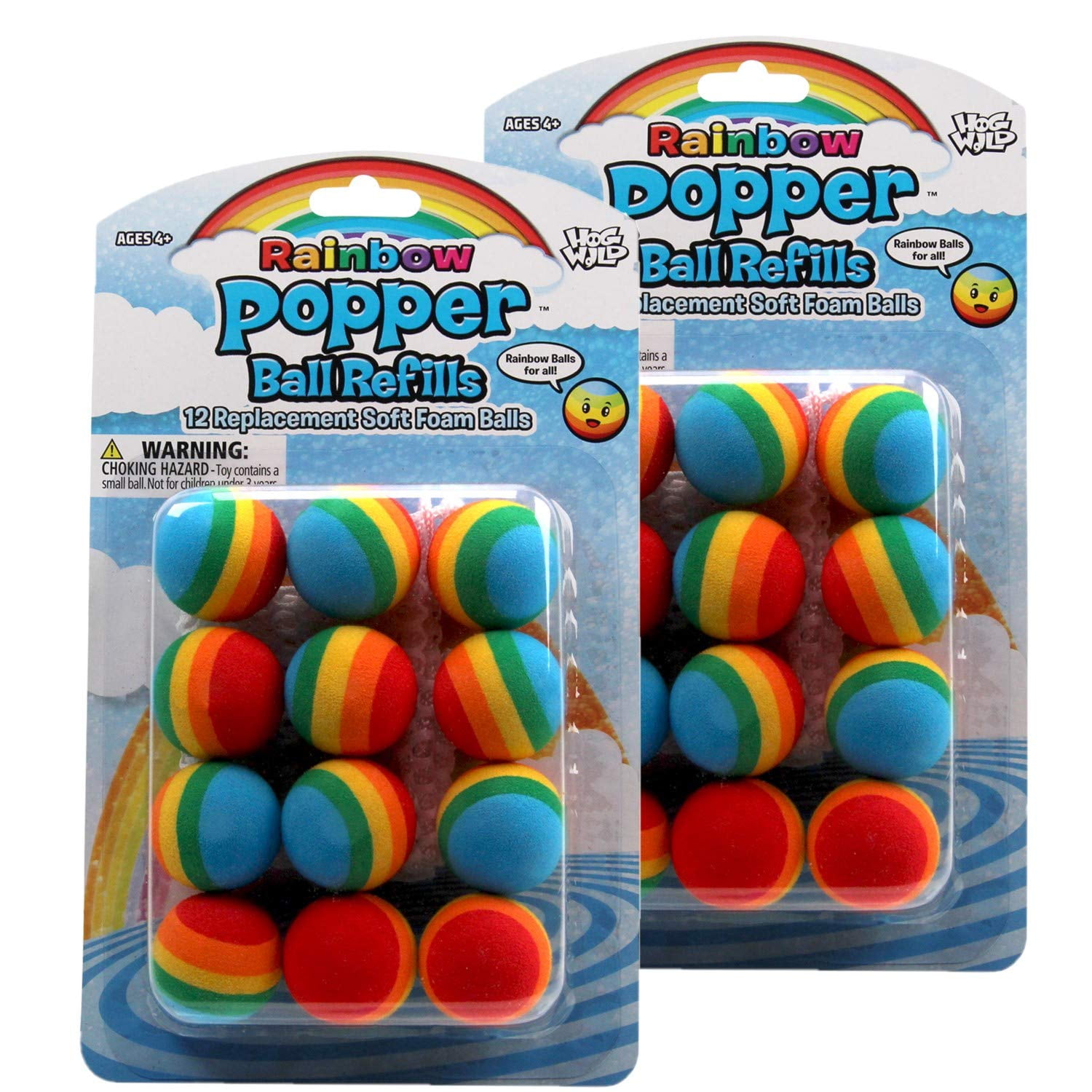 For Poppers and Power Hog Wild Green and Orange Popper Refill Balls 2 Pack 