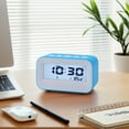 thumbnail image 2 of Unique Bargains Electric Alarm Clock with Temperature Display Blue 4.3"L x 1.8"W x 2.4"H, 2 of 6