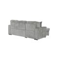thumbnail image 5 of Plush Sectional made with Wood and Soft Corduroy Wood in Gray, 5 of 8