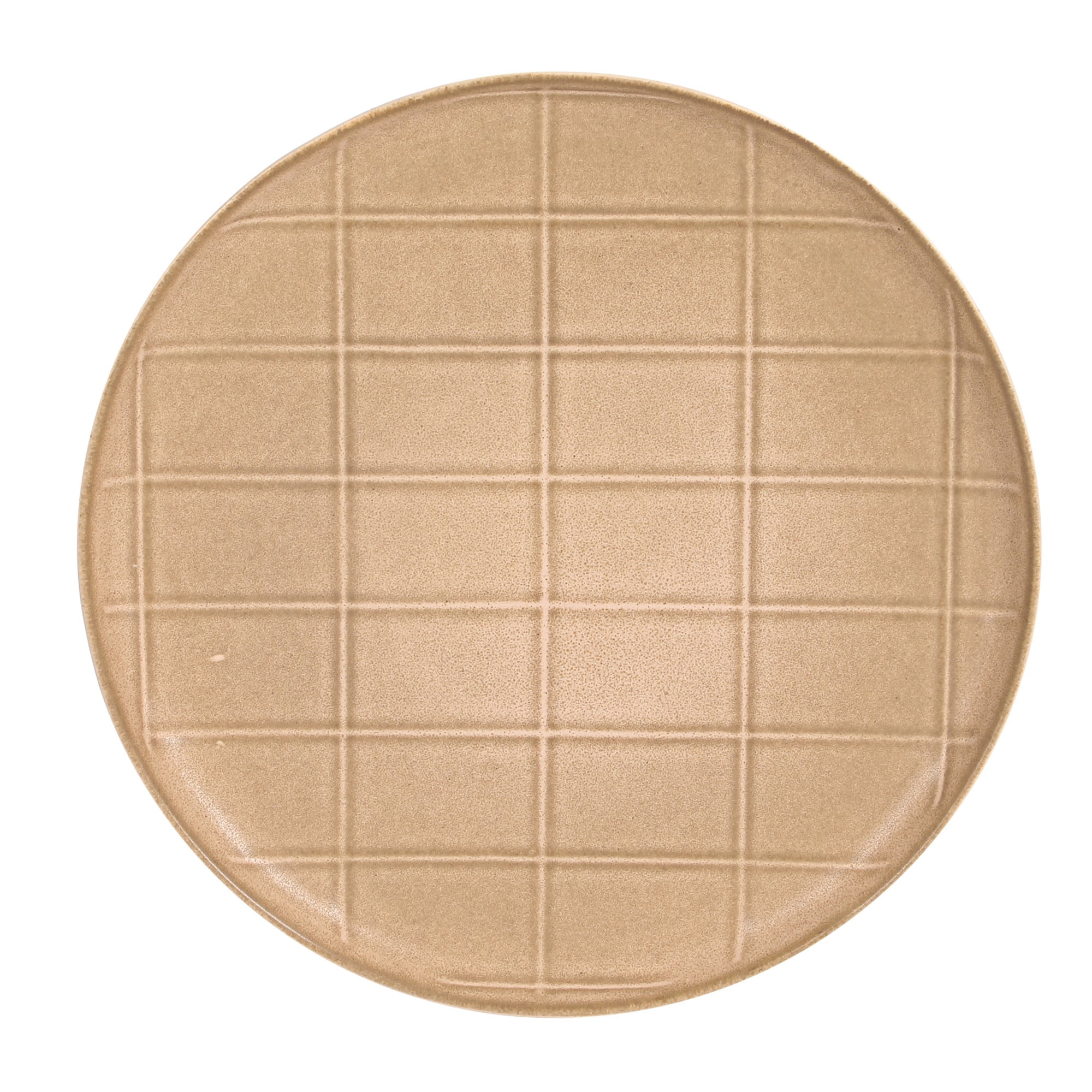 Gisbon Elite Butterwick 12 Piece Plates and Bowls Stoneware Dinnerware Set - Taupe Reactive Glaze Patterned Dishes - Microwave and Dishwasher Safe