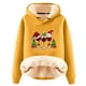 thumbnail image 1 of Chaquetas y abrigos casuales con capucha de manga larga para mujer, jersey con capucha de manga larga, top con estampado navideño, abrigo casual, top de poliéster para mujer, 1 of 2