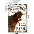 thumbnail image 5 of Welcome to The Funny Farm Sign Outdoor Cow Sign Vintage Chic Metal Poster Wall Decor Art Gift Funny for Home Bathroom Bar Cafe Garage Man Cave 12x8 Inches, 5 of 7