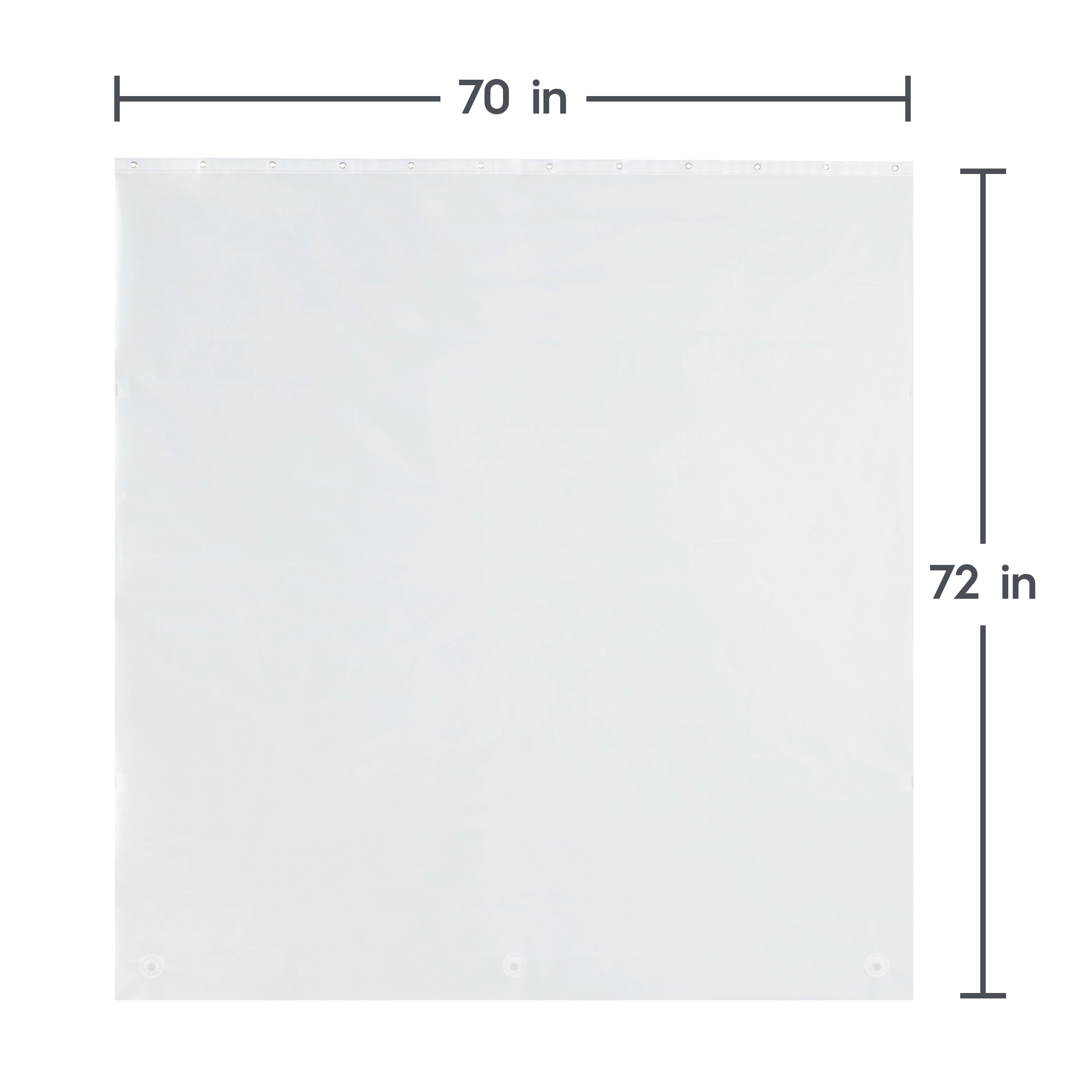 Better Homes & Gardens Heavyweight PEVA Shower Liner, 70" W x 72" H, Frosty