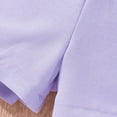 thumbnail image 4 of TOWED22 Toddler Girl Summer Outfits 2pcs Cute Crew Neck Short Sleeve Top Tee + Shorts Cute Clothing Sets for Baby Infant(Purple,7-8 Y), 4 of 9