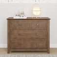 thumbnail image 3 of Child Craft Atwood 42" Interlocking 3-Drawer Dresser for Nursery or Bedroom, Chevron Design, Cocoa Bean, 3 of 6