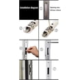 thumbnail image 3 of Cerradura De Gancho Para Ventana De Puerta Corrediza Blanca Con 2 Llaves, 3 of 5