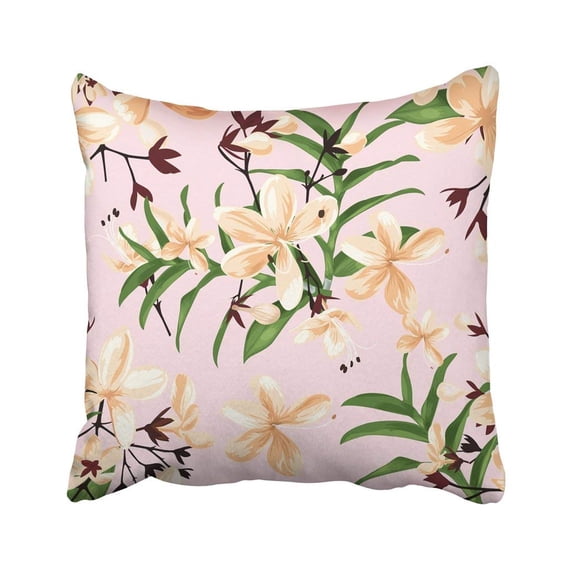 WOPOP Botanical Of Floral Flower Aloha Aurantiacus Blossom California Garment Graphic Pillowcase Cover 18x18 inch