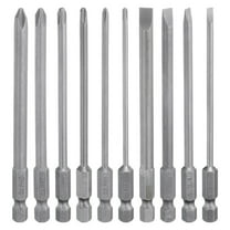 Uxcell 10Pcs Slotted Phillips Screwdriver Bit 4" Length Magnetic Flat Cross Drill Bits