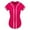 A-Hot Pink925, variant on XIAOCHA Womens Striped Baseball Jersey Short Sleeve V Neck Button Up Top Breathable Sporty Athletic Tops