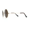 thumbnail image 6 of Kids Size Retro Iconic Hippie Round Circle Lens Metal Rim Sunglasses Gold - Brown, 6 of 8
