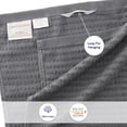 thumbnail image 2 of Craftsworth 100% Ring Spun Cotton Kitchen Towel,15x26-Pack of 6, Grey Solid, 2 of 3