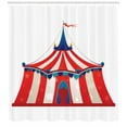 thumbnail image 3 of Ambesonne Circus Shower Curtain, Stars Striped Circus Art, 69"Wx75"L, Vermilion Blue, 3 of 3