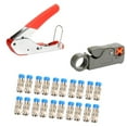 thumbnail image 3 of LOVIVER Coax Coaxial Cable Crimper Compression Tool with 20 Connectors Kit Blue, 3 of 6