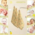 thumbnail image 3 of Dreamtimes Cute Cartoon Avocado Baby Muslin Washcloths Face Towel, 3 PCS Funny Christmas Burp Cloths Cotton Wipes Infant Wash Cloth for Newborn Boys Girls 12x12 inches, 3 of 7