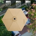 thumbnail image 6 of MASTERCANOPY 7.5ft Solar Patio Umbrella with LED Lights Tilt and Crank, Khaki, 6 of 7