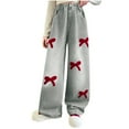 thumbnail image 3 of QATAINLAV Teen Girls Wide Leg Jeans Elastic Waistband Cute Baggy Denim Pants Tween Kids Preppy Clothes Outfits Casual Trousers for Girls Light Blue,9-10 Years, 3 of 7