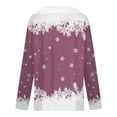 thumbnail image 4 of WEAIXIMIUNG T-Shirt à Manches Longues Imprimé de Noël pour Femmes Automne Hiver Mode Décontractée Col en V, 4 of 5