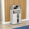 thumbnail image 2 of Inval Modern 3-Shelf Microwave Cabinet 24"W, Washed Oak, 2 of 5