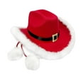 thumbnail image 4 of Milageto Christmas Cowboy Hat Wide Brim for Stage Performance Party Favors Photo Prop, 4 of 8