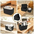 thumbnail image 5 of 3 Pcs Storage Baskets Grass Woven Storage Basket Decorative Woven Baskets for Storage Multifunctional Toy Basket for Nursery Living Room Laundry Room Bedroom, 5 of 10