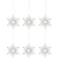 thumbnail image 2 of Zawou 6-Pack Acrylic Christmas Snowflake Ornaments for Tree and Window Hanging, Transparent Multicolor Pendants Reflecting Festive Light and Holiday Charm, 2 of 7